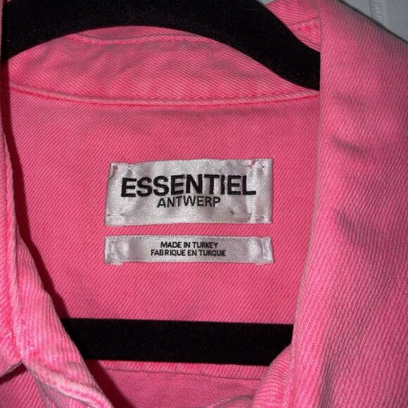Essential Antwerp Women’s Dammer Denim Mini Dress Neon Pink Size 40 US 10 - Picture 4 of 5